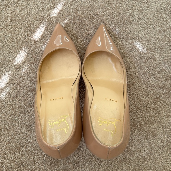 Christian Louboutin Pigalle Follies 100mm Patent Nude Heels, size 37 - Picture 9 of 13